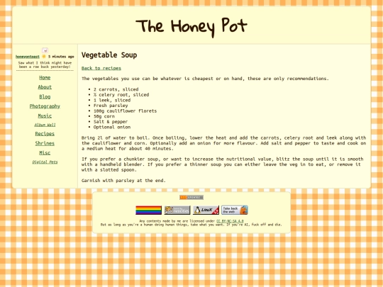 recipes/vegetable-soup screenshot