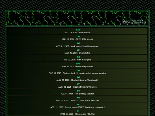 Blog screenshot