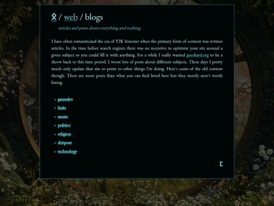 web/blogs screenshot