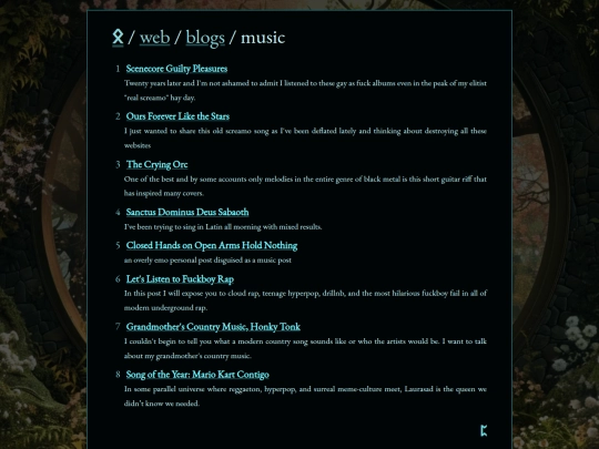 web/blogs/music screenshot