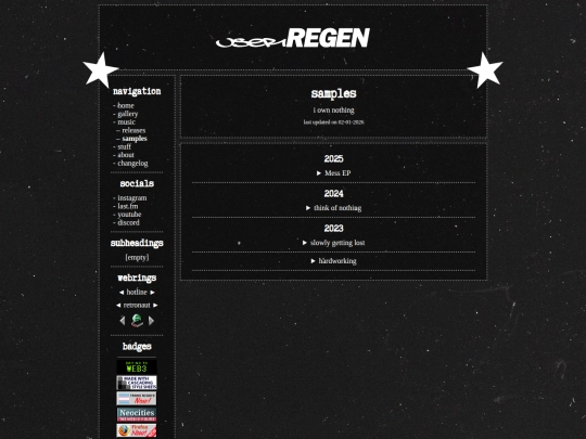 music/samples screenshot
