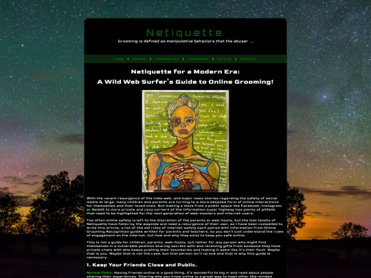 Netiquette screenshot