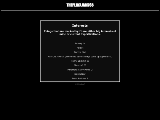 interests screenshot