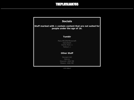 socials screenshot