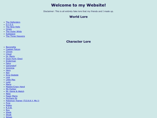 index screenshot