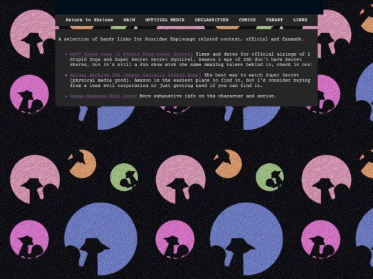secretsquirrel_links screenshot