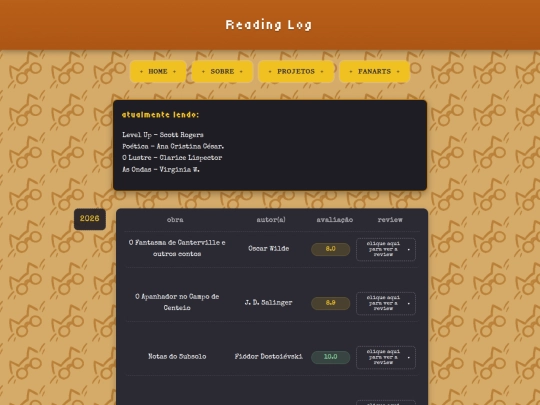 readinglog screenshot