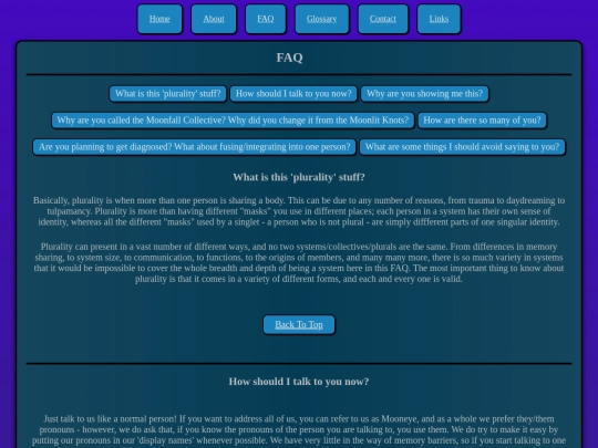 FAQ screenshot
