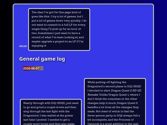 gamelog screenshot