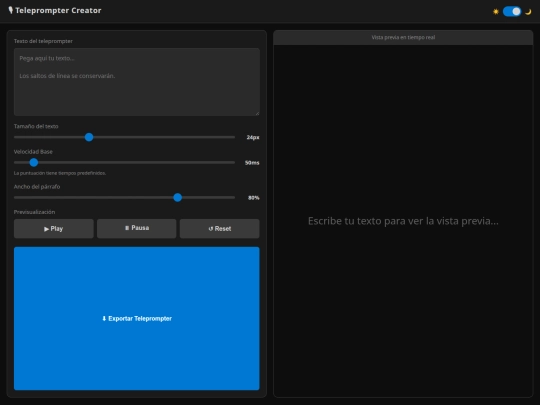 teleprompter/teleprompter-builder-ver003 screenshot