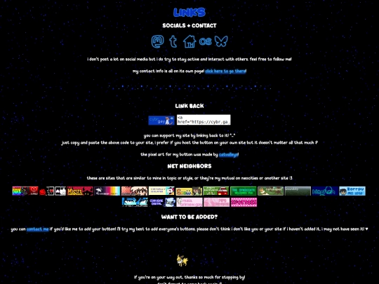 links screenshot