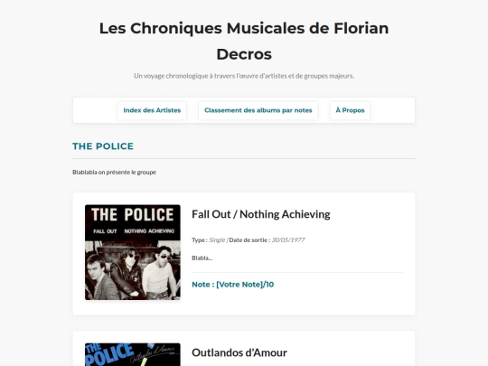 artistes/police screenshot