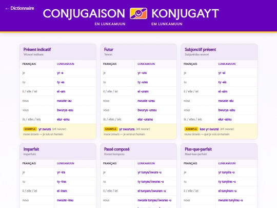 lunkamuun-conjugaison screenshot