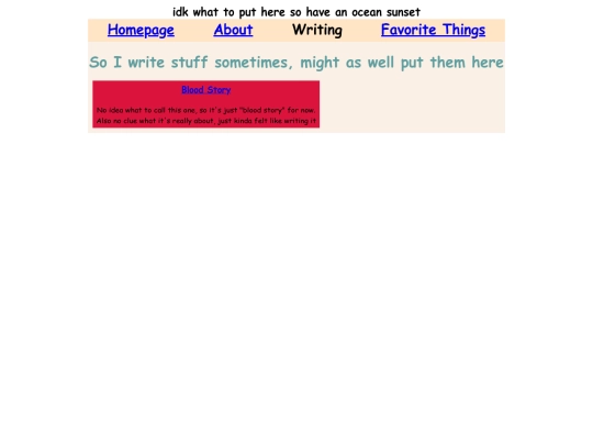 writing screenshot