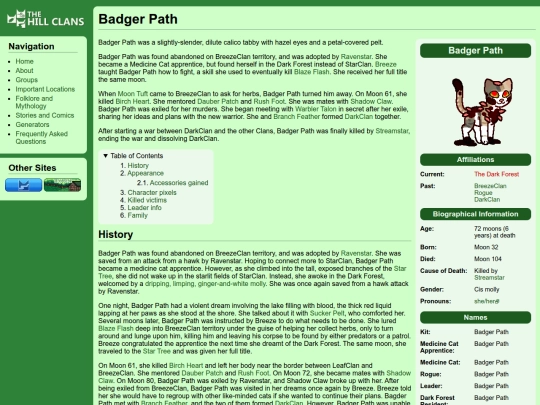 cats/badger path screenshot