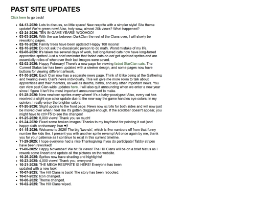 siteupdates screenshot