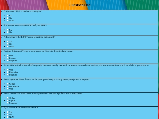 ProgramaciónWeb/Cuestionario/Cuestionario screenshot