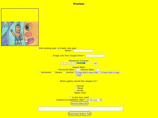 tools/newProjectForm screenshot