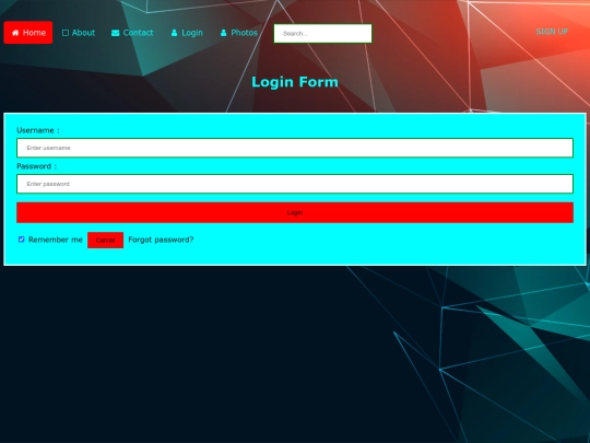 login screenshot