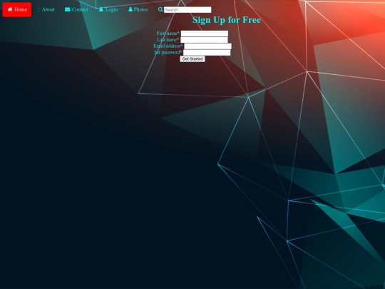 signup screenshot