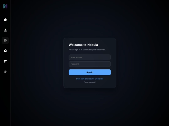login screenshot