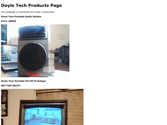 Products screenshot
