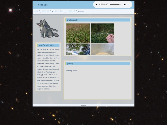 hobbies screenshot