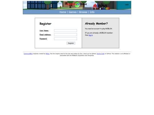 register screenshot
