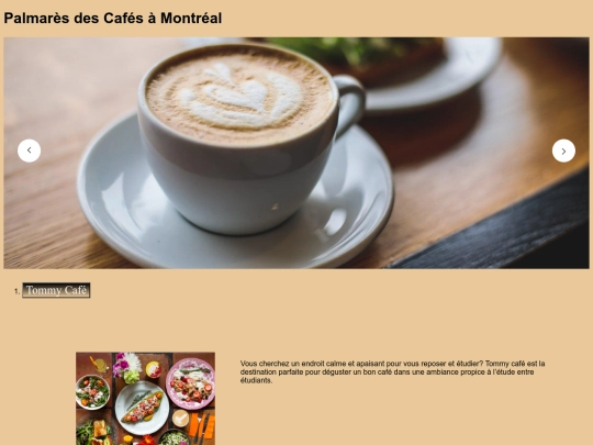 html/cafe screenshot