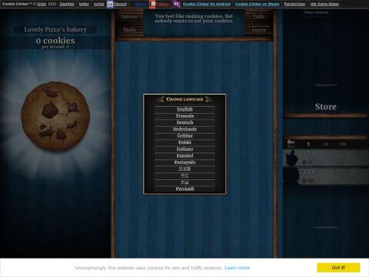 CookieClicker screenshot