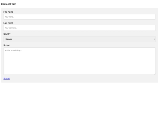 form screenshot