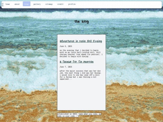 blog screenshot