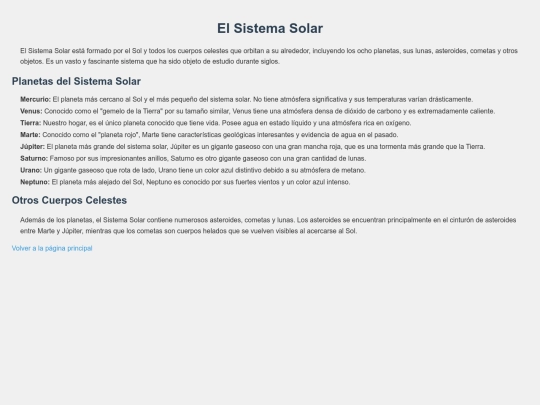 El sistema solar screenshot