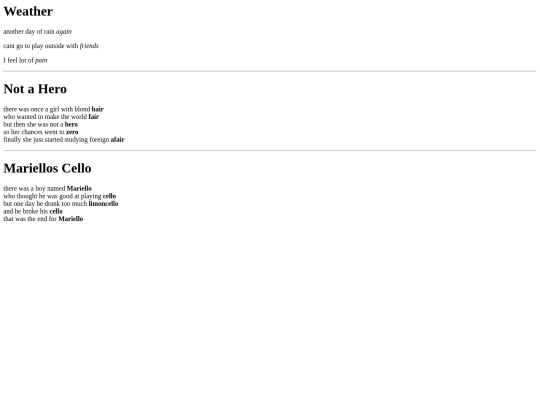 poems screenshot