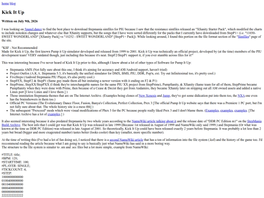 blog/kickitup screenshot