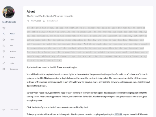 page/about screenshot