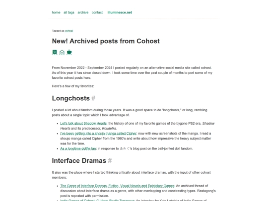 blog/posts/2025-01-14-Cohost-Archive screenshot