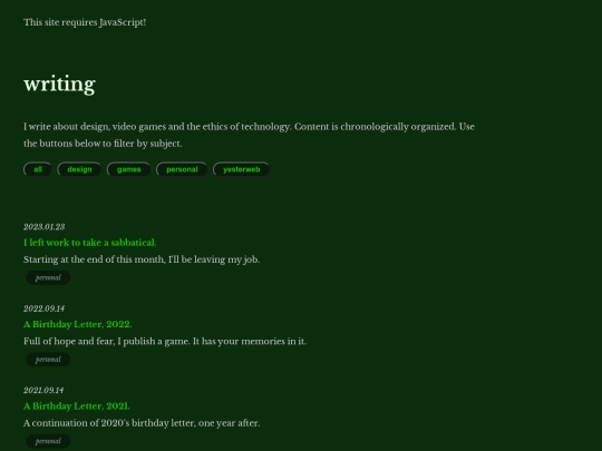 writing screenshot