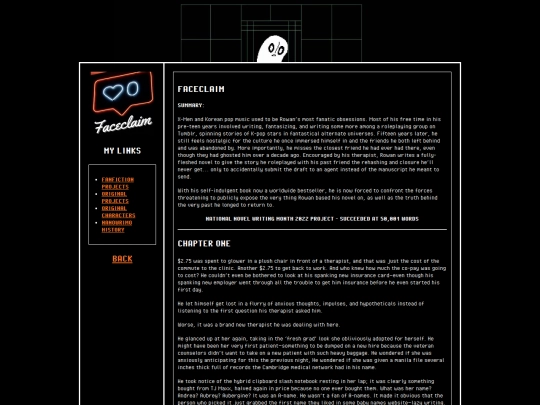 fiction/faceclaim screenshot