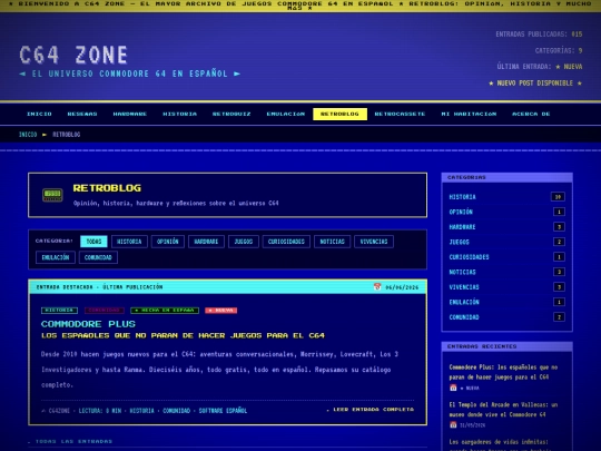 retroblog screenshot