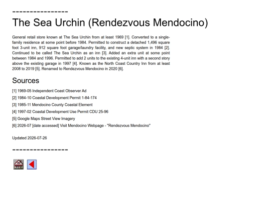 Home/Mendocino County History/Gualala/theseaurchin screenshot
