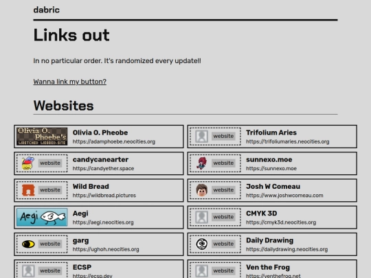 links screenshot