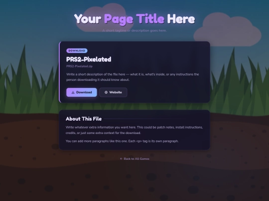examplepage screenshot