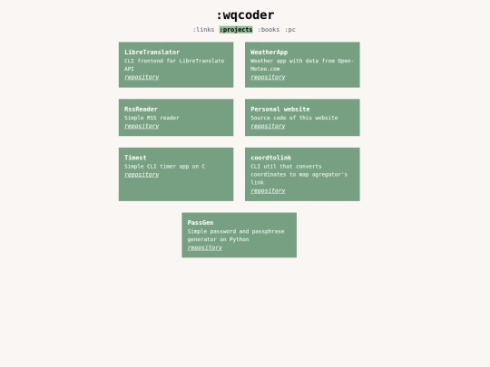 projects screenshot