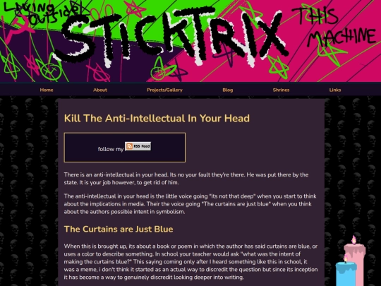 blogposts/killtheidiotinyourhead screenshot