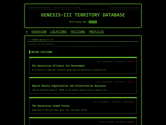 worlds/genesis-iii/archive/factions screenshot