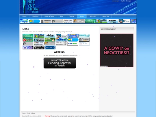 links screenshot