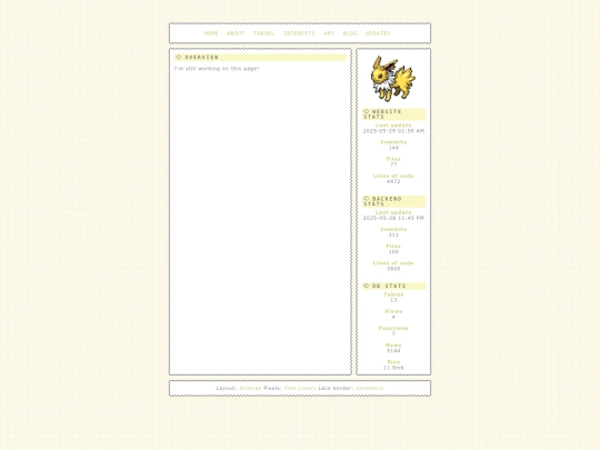 interests/coding/database screenshot