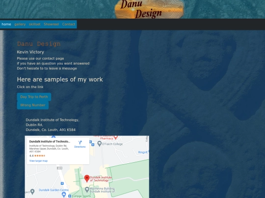 Portfolio Website Design CA3/website/contact screenshot