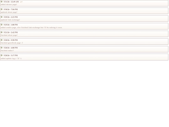 pages/updatelog screenshot